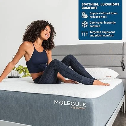 Medium plush mattress providing pressure relief and support