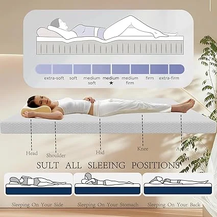 MORANDI mattress with white removable zipper cover for easy cleaning