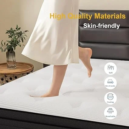 King size MRH mattress featuring hybrid construction with cooling technology