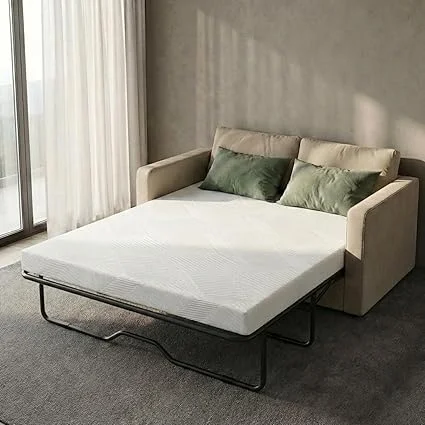 MUUEGM 4-inch full size cool gel memory foam sofa bed mattress replacement