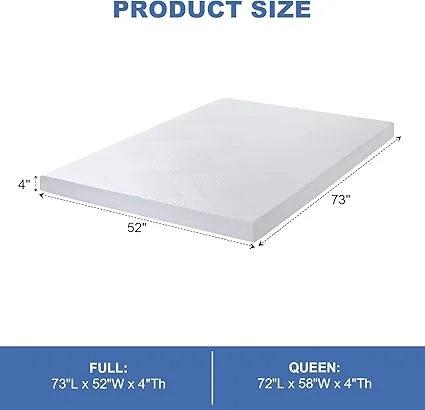 Fiberglass-free and CertiPUR-US certified sofa bed mattress topper