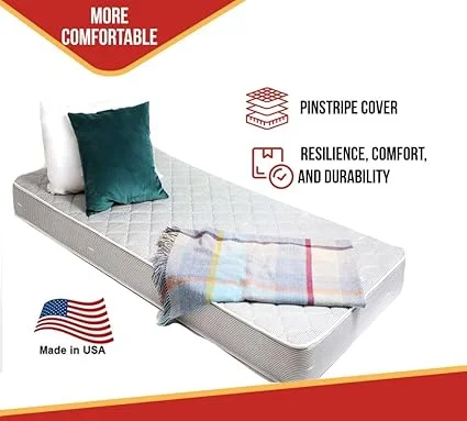Mytee Products mattress with stylish pinstripe design and durable cover
