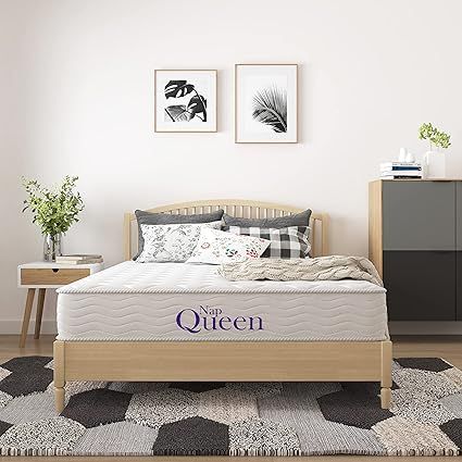 Close-up of NapQueen 8 inch medium firm mattress sleep surface