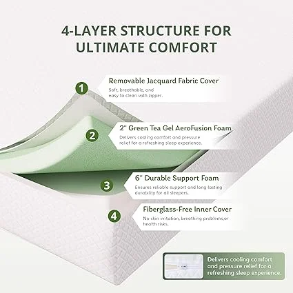 NAPSIE medium firm mattress providing pressure relief for side sleepers
