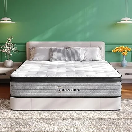 NeoDream 10-inch hybrid mattress with memory foam and pocket springs for comfort