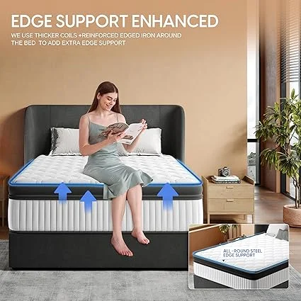 Niceclub medium firm mattress designed for side sleepers and back pain relief