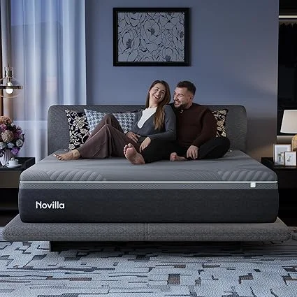 Novilla AiryFlow king size gel memory foam mattress in bedroom setting