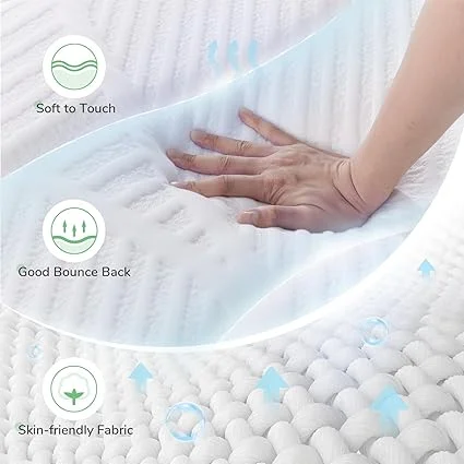 Full size Novilla mattress measuring 75 inches long by 54 inches wide
