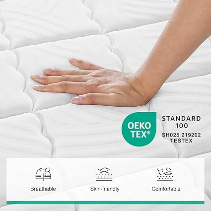 Hybrid construction of Novilla mattress showing support and cooling