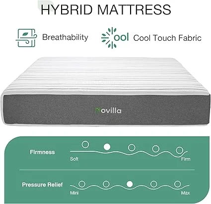 Novilla king bed mattress offering medium-firm support for spinal alignment