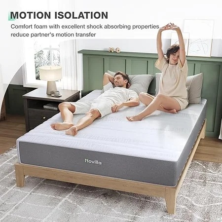 Novilla king mattress with gel foam layers for cool, restful sleep