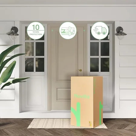 Novilla king size mattress compressed in a box for easy delivery