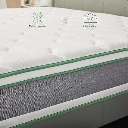 Novilla King size mattress 80x76 inches with hybrid construction