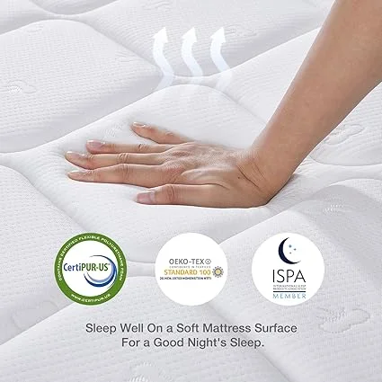 Detailed view of Novilla mattress layers and construction materials