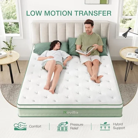 Novilla mattress featuring individually wrapped pocket coils for motion isolation