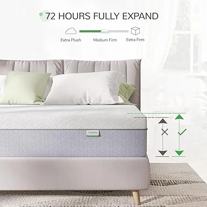 Novilla queen bed mattress with multiple comfort and support layers