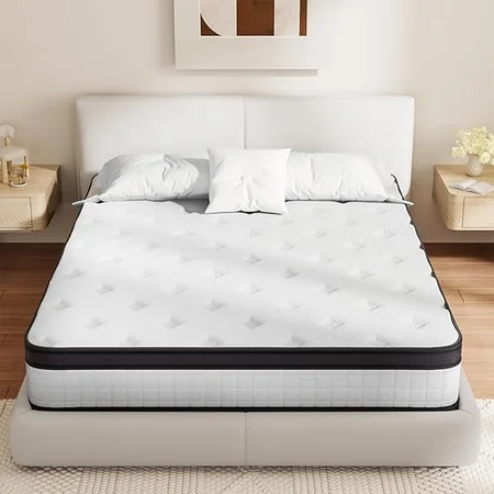 OAITE 10-inch hybrid queen mattress with individual pocket springs and memory foam layers
