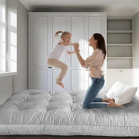 Close-up of OGEMXU futon mattress high density shredded foam interior