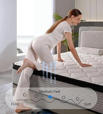 OGIAWA gel-infused memory foam layer for cooling and pressure relief