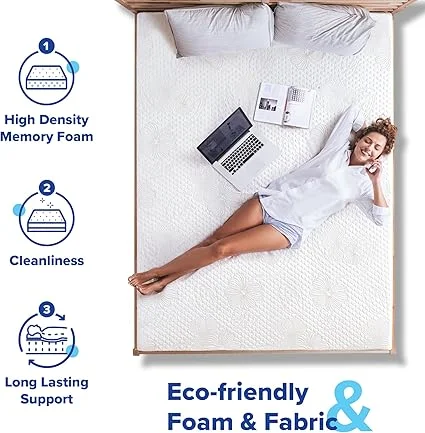 Twin size Olee Sleep mattress measuring 75 inches long by 39 inches wide