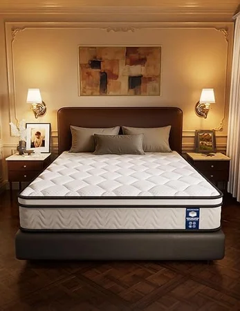 Om Vasudhare queen size memory foam hybrid mattress with medium firm support