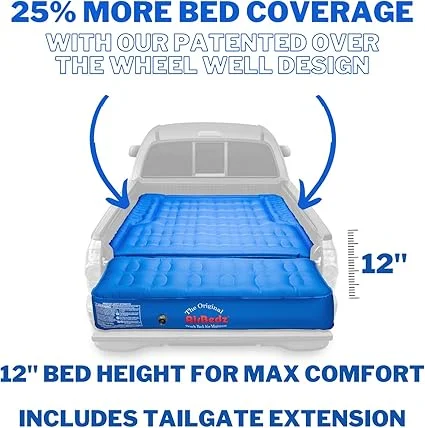 Original AirBedz air mattress designed for 5'5" to 5'8" short truck beds