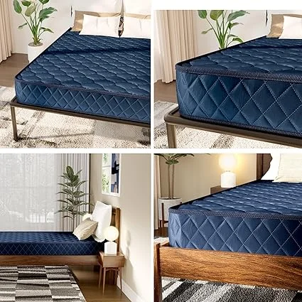 Side view showing 6-inch thickness of Orusiahs foam mattress