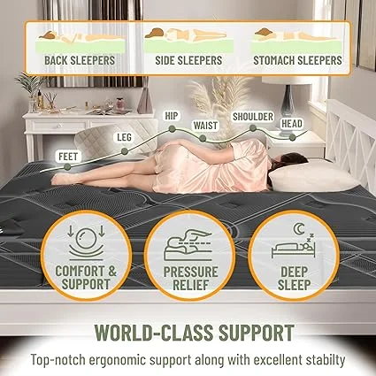 Ottomanson queen mattress made in USA, delivered as bed in a box