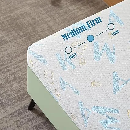 Close-up showing cooling technology in memory foam mattress