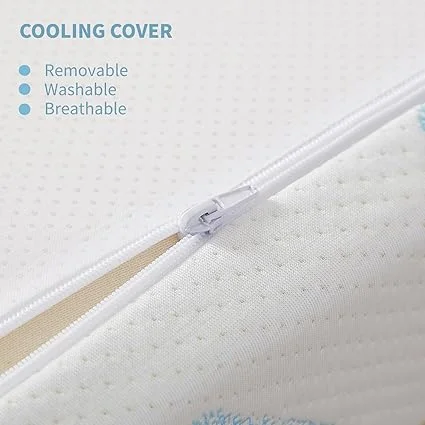 OUUI twin mattress in white and blue color scheme perfect for kids rooms