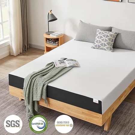 White OUUI queen mattress compressed in a box for easy delivery