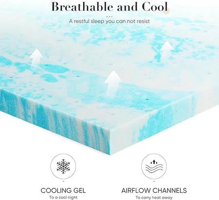Plush memory foam mattress topper for enhanced sleep comfort