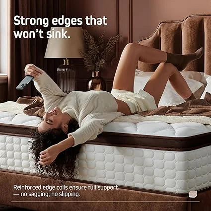PSYNOVA king mattress measuring 80x76 inches for spacious sleeping area