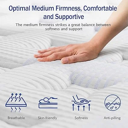 Motion isolation technology in PUBPLON hybrid mattress prevents partner disturbance