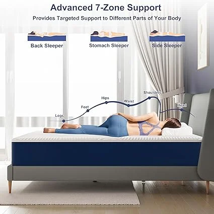Easy setup cooling queen mattress unboxed and ready to use