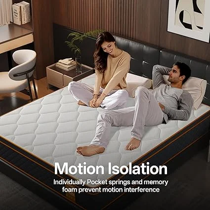Queen size mattress with cooling comfort layers for better sleep
