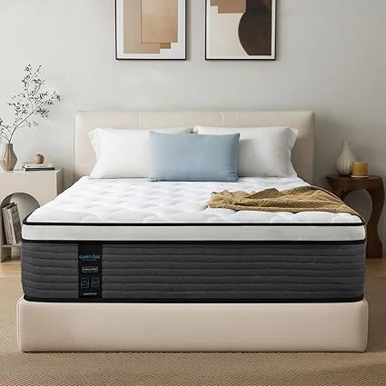 Queen Rose extra firm twin mattress with 5-zone hybrid design for back pain relief