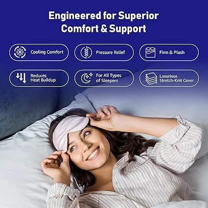 REVO mattress featuring cooling gel foam and pressure-relieving design