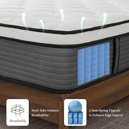 CertiPUR-US certified hybrid mattress for safe and comfortable sleep