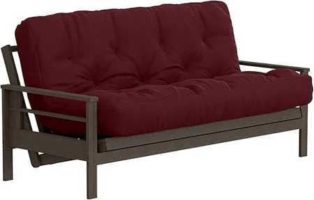 Royal Sleep Products burgundy futon mattress with pocket coil support