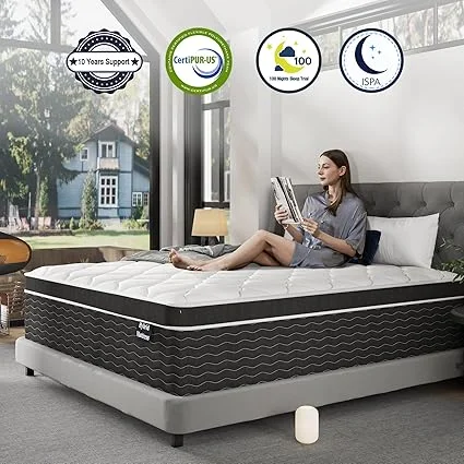 Close-up of Ruoysun mattress pocketed springs and 7-zone contouring support