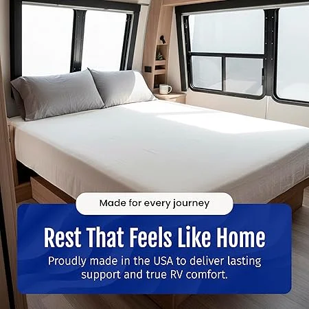 Black Cool RV mattress featuring Copper Elate foam and a breathable cooling cover
