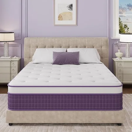 Sailvan purple queen mattress with cooling gel memory foam for temperature regulation