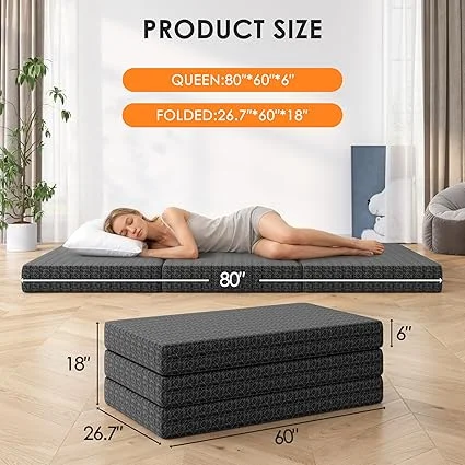 CertiPUR-US certified folding mattress from SDHYL, safe and durable.