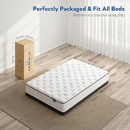 Medium firm innerspring mattress providing pressure relief and durable support