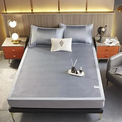 Seres foldable jacquard mixed ice silk and rattan mat