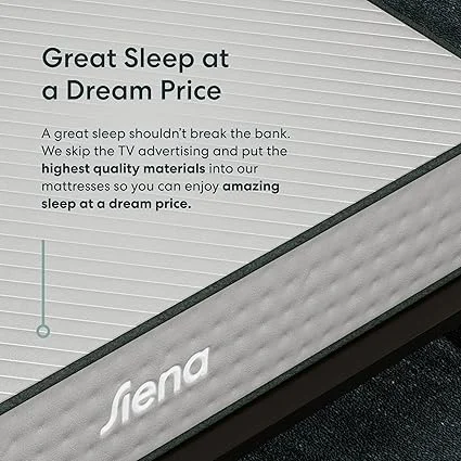 Siena mattress with 180-night trial and CertiPUR-US certification