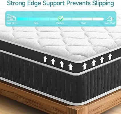 10-inch thick SIMARTH full hybrid mattress in a box