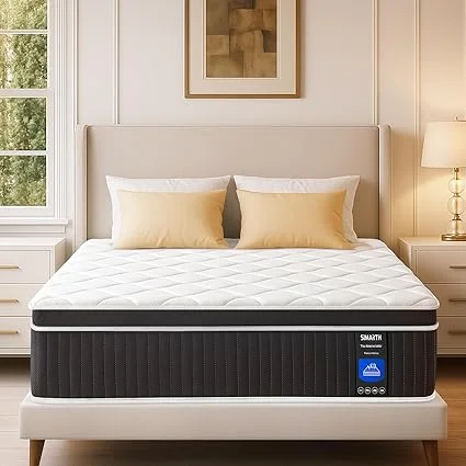SIMARTH full size hybrid mattress with memory foam and pocketed springs