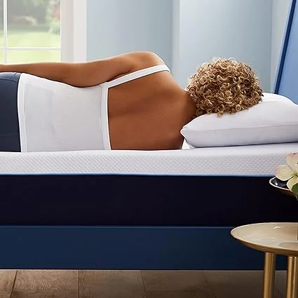 Close-up of Sleep Innovations memory foam mattress showing airflow channels